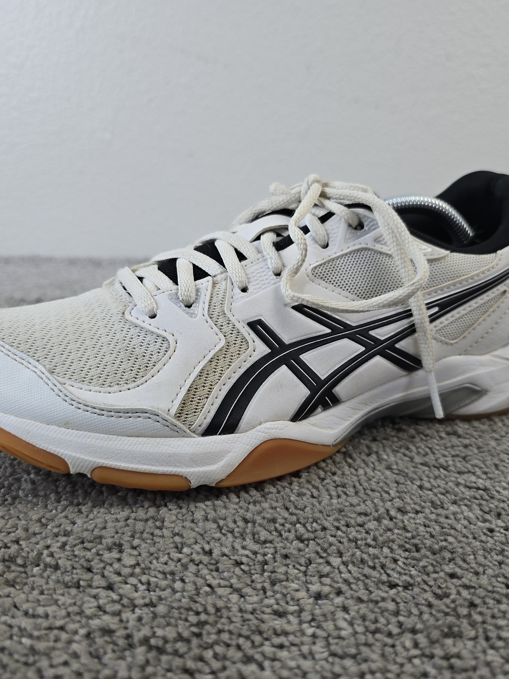 Asics GEL-Rocket 10 Womens Size 9 Volleyball Shoes White Black 1072A056 - Picture 7 of 12
